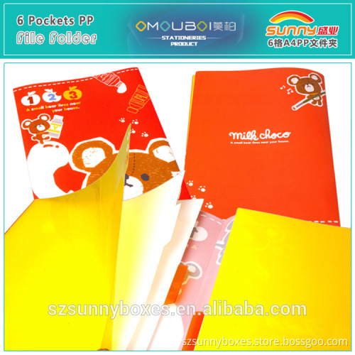 Wholesale Office Supplies Cute Children Stationery 6 In Pocket Waterproof Document Folder Bag
